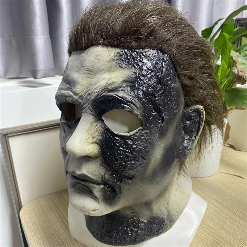 2022 Michael Myers Masks Halloween Horror Cosplay Costume Latex Props Latex Horror Scary Masks for Adult Cosplay Costume Grey