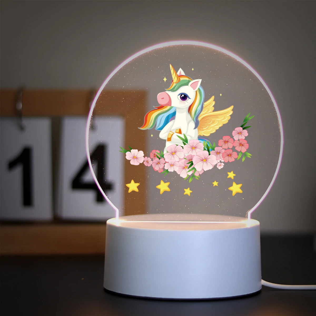 Unicorn Cute  Rgb Night Lights Led For Home Room Decoration Nightlight