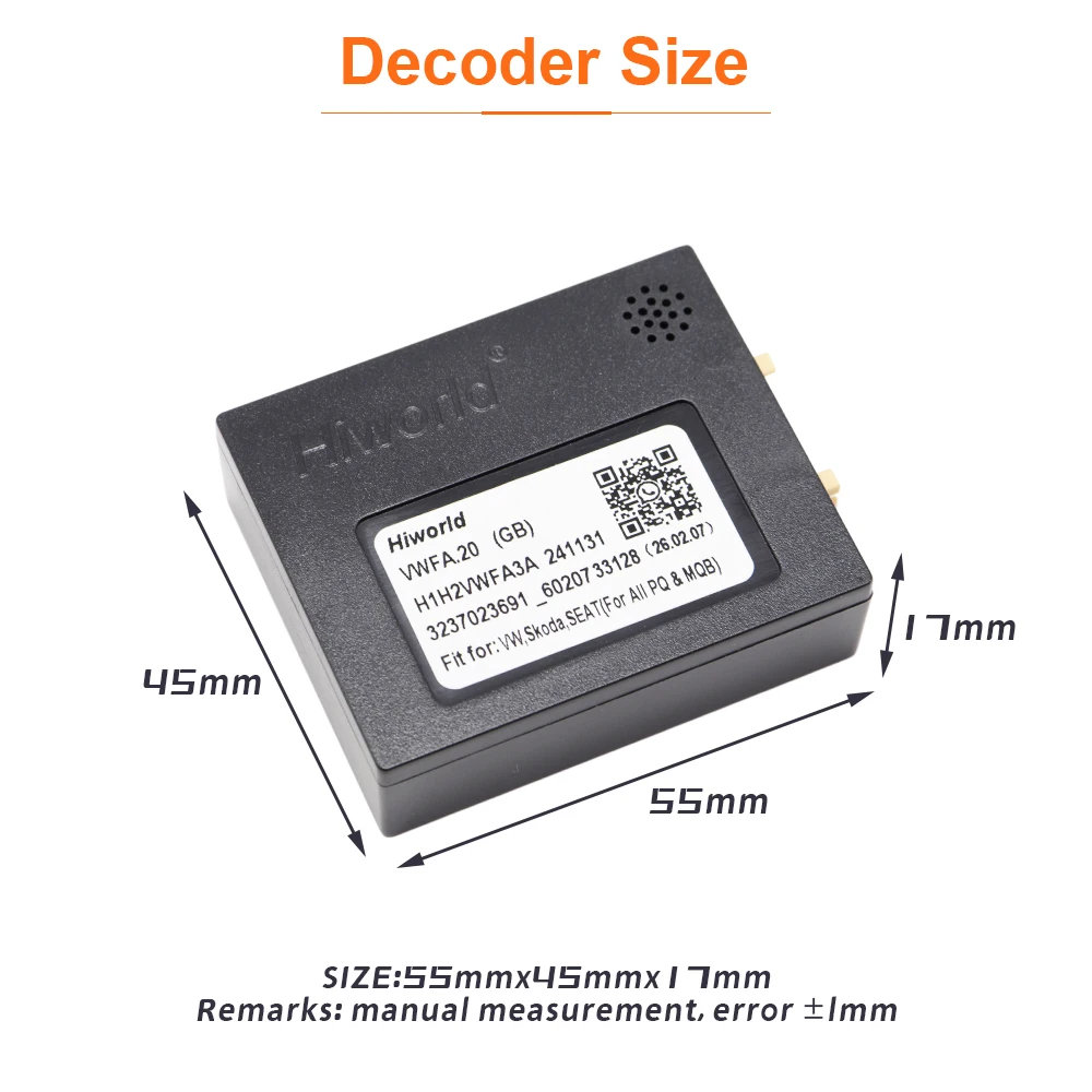 Universeller Hiworid CAN-Bus-Decoder VWFA.20 Adapter Android-Headunit-Decoder für Volkswagen, VW, Skoda, SEAT und alle PQ/MQB-Systeme – Detail 5