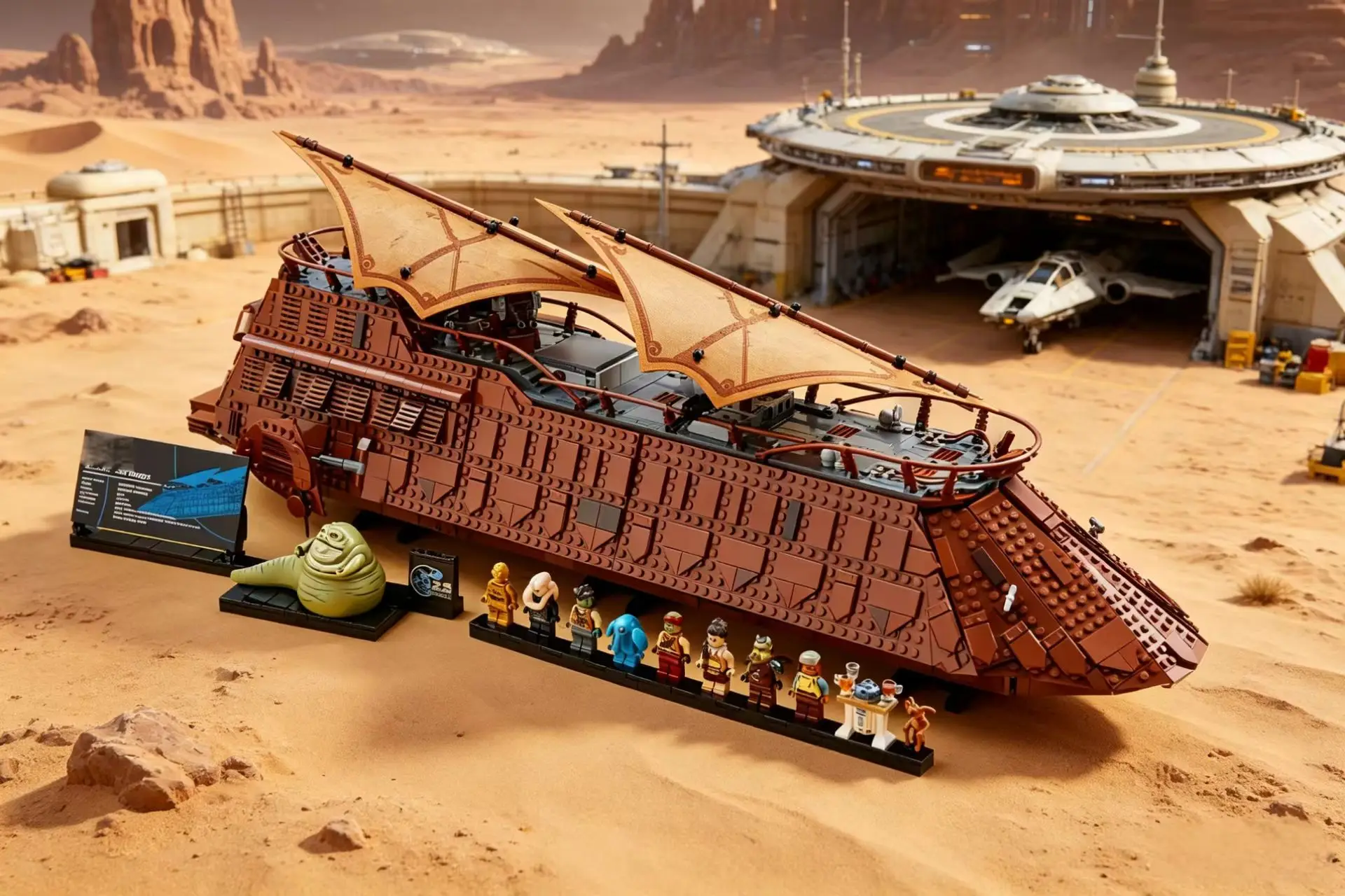 NEW 3942-piece Jabba Sailboat Assembly Model , Birthday Gift for Adults and Children, Compatible with LEGO