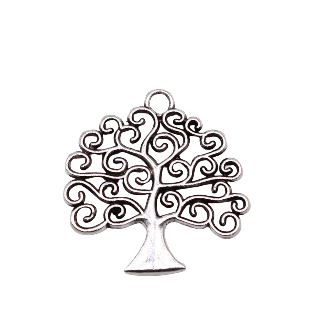 WYSIWYG 10 stks 26x26mm Antiek Brons Kleur Levensboom Charms Hanger Voor Sieraden Maken DIY Sieraden bevindingen