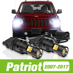 2pcs For Jeep Patriot MK 2007-2017 Dual Mode LED Turn Signal+Daytime Running Light DRL 2008 2009 2010 2011 2012 2013 Accessories
