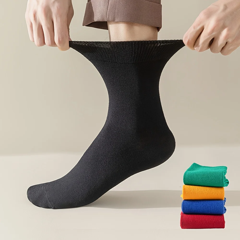 10 Pairs Comfortable and Supportive Diabetic Socks for Men Women Moisture wicking Cotton Fabric Non-binding Top business socks