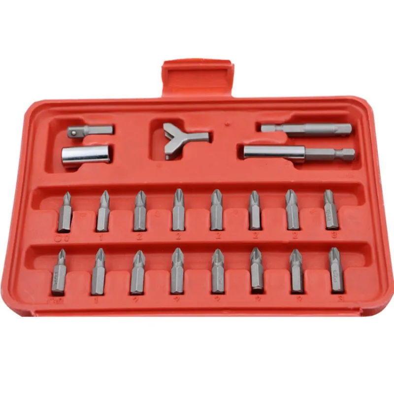 100Pcs Magnetic Screwdriver Bit Set Torx Star Hex Spline Bit Set Security Head 1/4 Screwdriver Bits Kit Extension Rod Tool