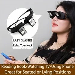 Lazy Glasses Bed Prism Horizontal High Definition Eyewear Periscope Lie Down Eyeglasses for Reading and Watch TV in Bed