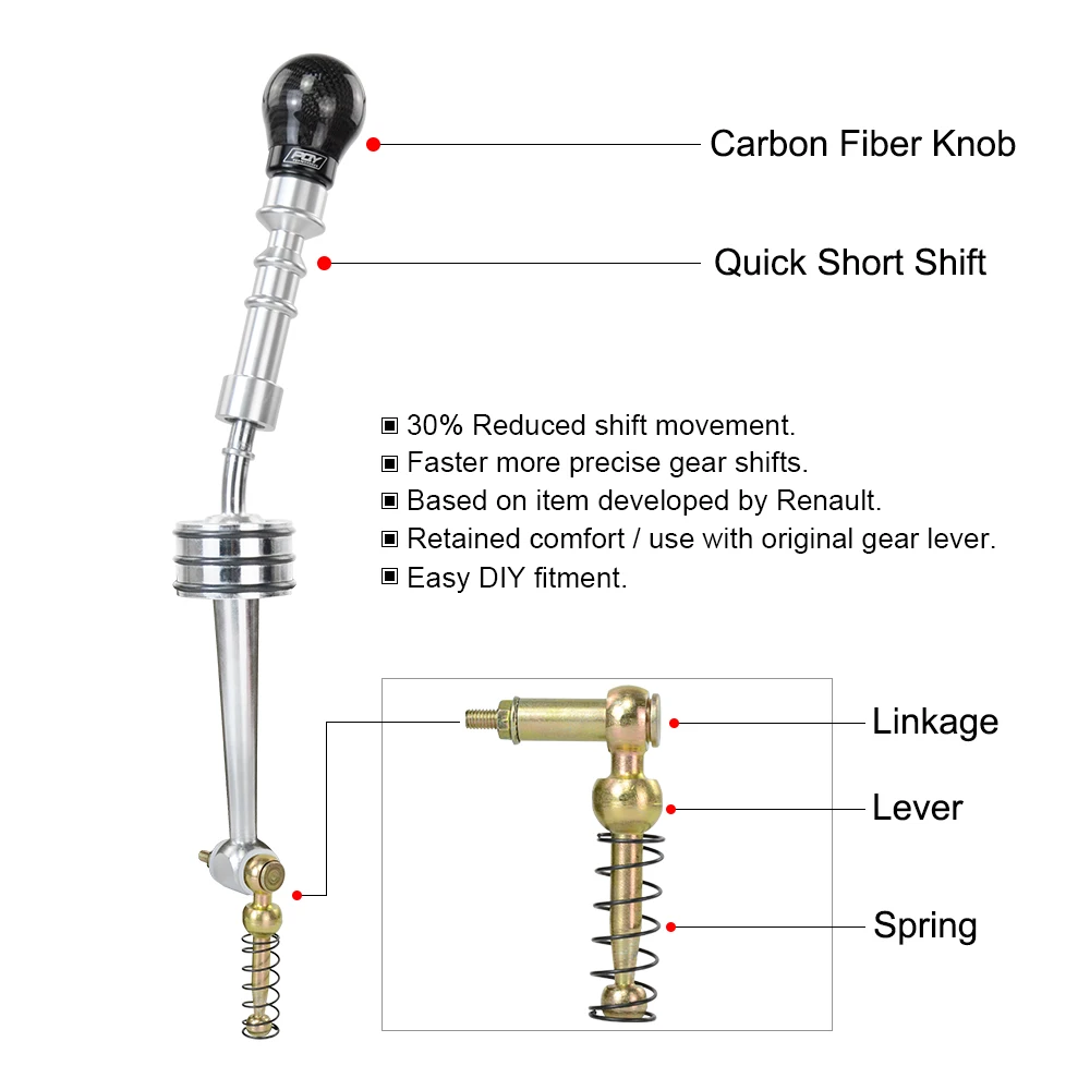 VR - Quick shift short shifter For RENAULT 5 19 CLIO MEGANE TURBO 16v with gear knob VR5309