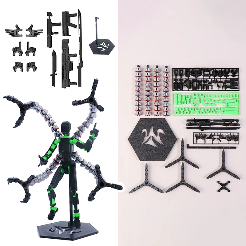 1Set Action Figure Doctor Octopus Montage Zubehör 3D Gedruckt Multi-Gelenk Bewegliche Roboter Modell Geschenk