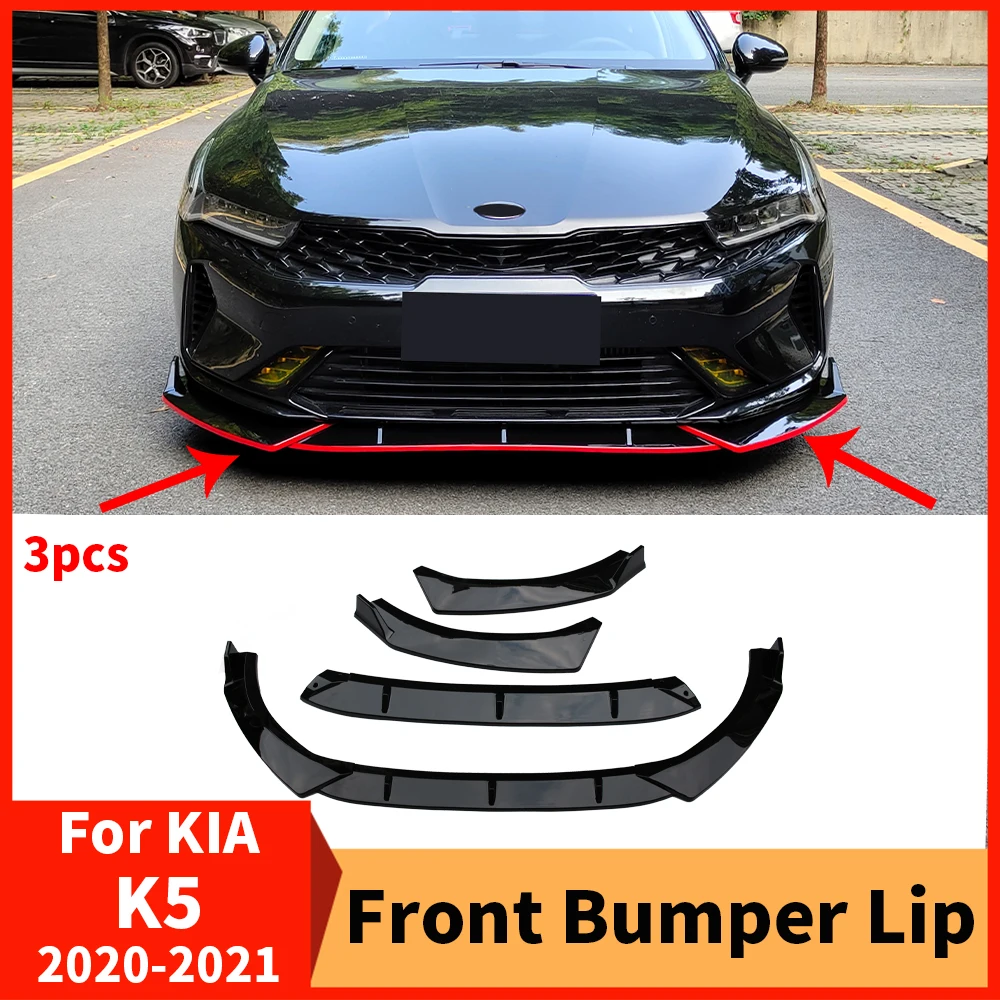 

For KIA K5 2020 2021 Front Protector Bumper Lip Tuning Accessories Splitter Body Kit Decoration Parts
