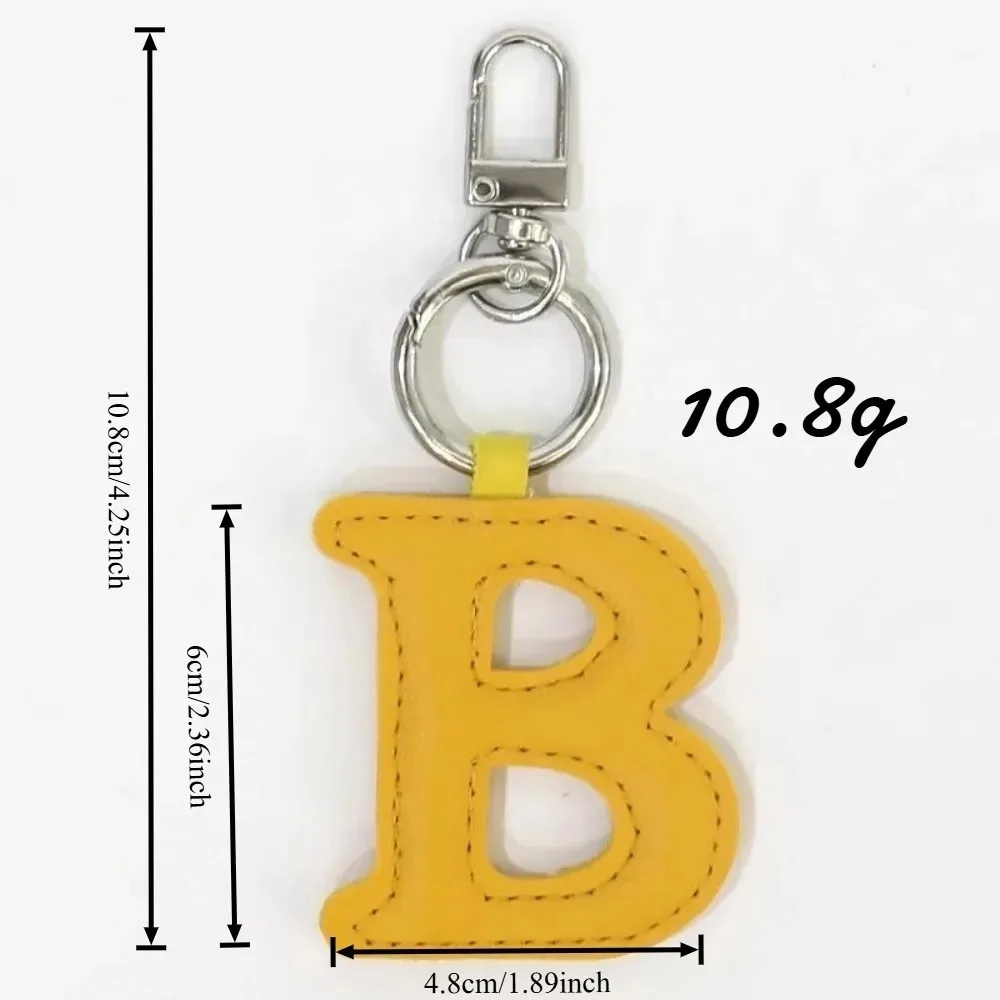 Kawaii Schlüsselanhänger mit Buchstabenanhänger A-Z Alphabet Namensanhänger Metall-Karabinerhaken Rucksack Handtasche Taschenanhänger Geschenk für Mädchen – Detail 6