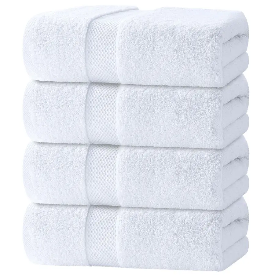 

Luxury Bath Towels Set of 4 Large 700 GSM Turkish Cotton Ultra Soft Bath Towels 27x54 Highly Absorbent and Quick Dry Hotel Towel