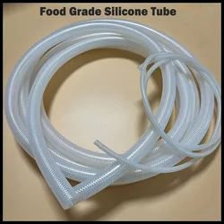1 Meter Braided Thickened Silicone Tube/Hose3~28mm Food Grade Steam Distillation Rubber Hose Heat Resistant Flexible Rubber Tube