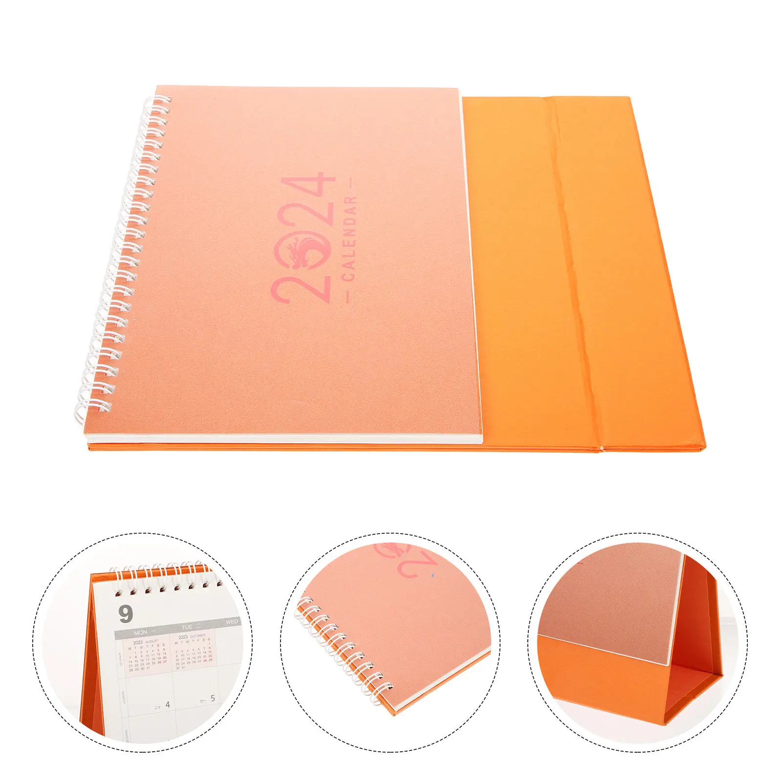 

2024 Standing Desk Calendar Thick Paper Monthly Planner for Office Home Desktop Use Decorative Tabletop Calendar Daily Schedule