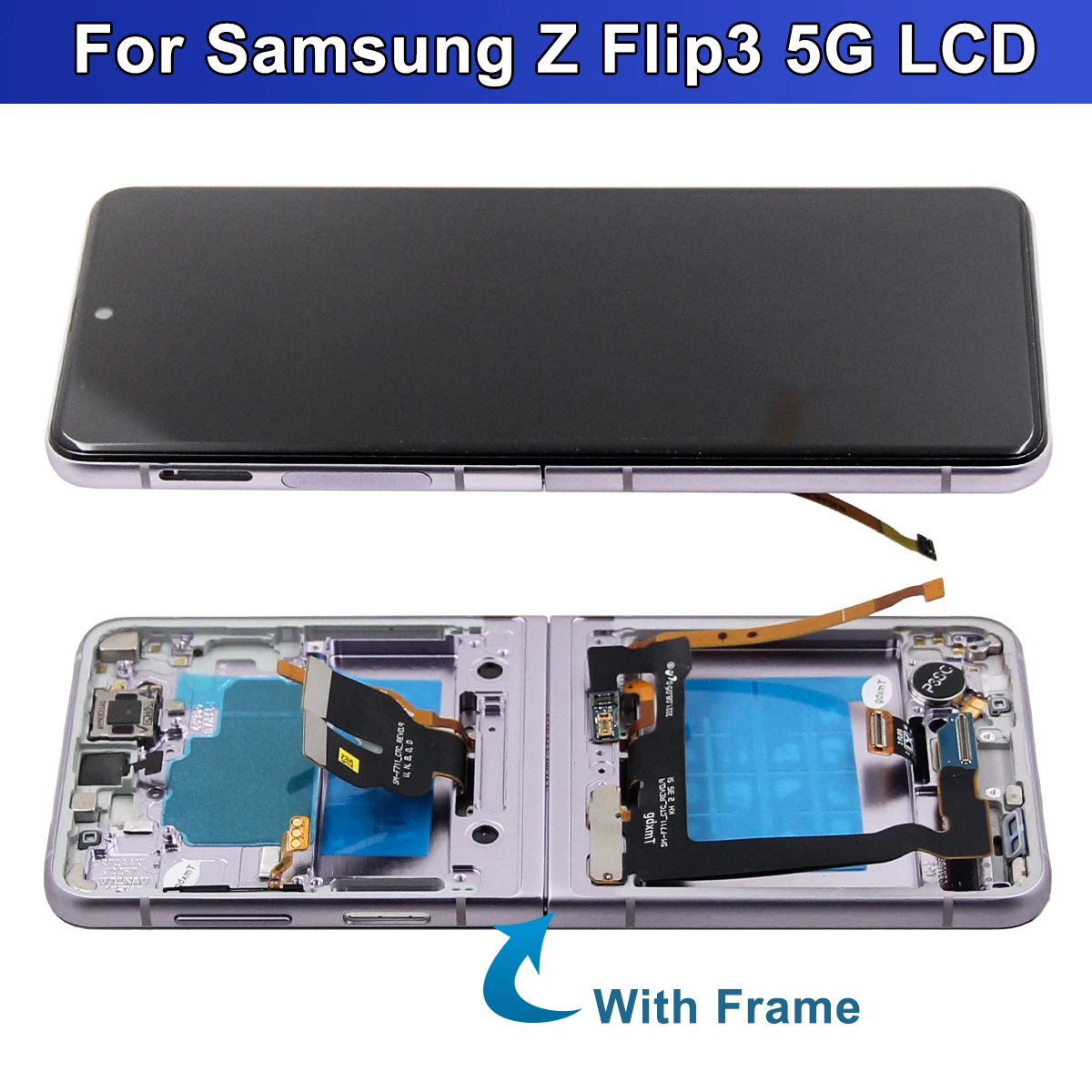Tft para samsung z flip 3 f711 display lcd tela de toque para