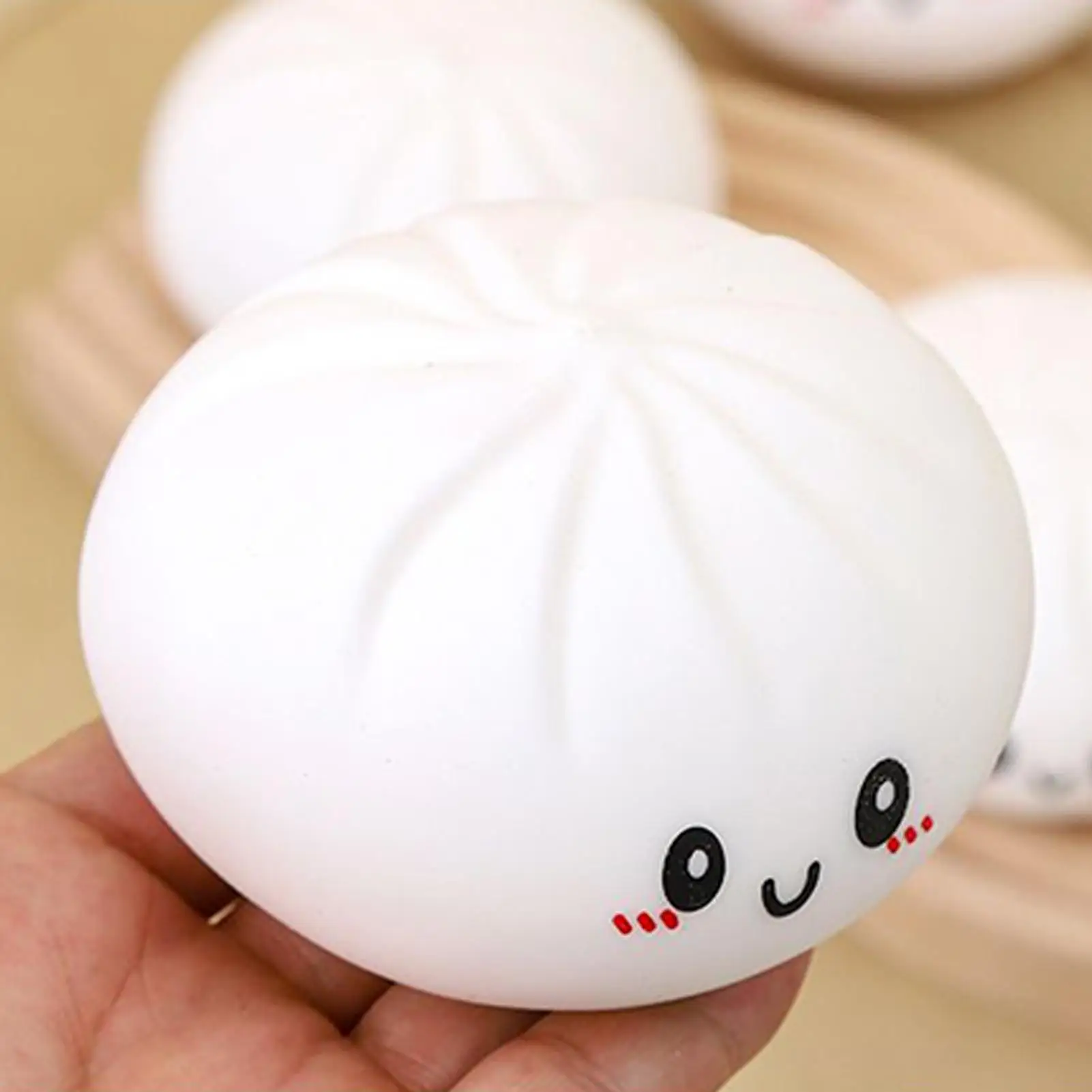 Bola para apretar, herramientas calmantes realistas y suaves, bollos al vapor, juguetes para apretar para niños, niñas, niños, adolescentes, adultos y estudiantes