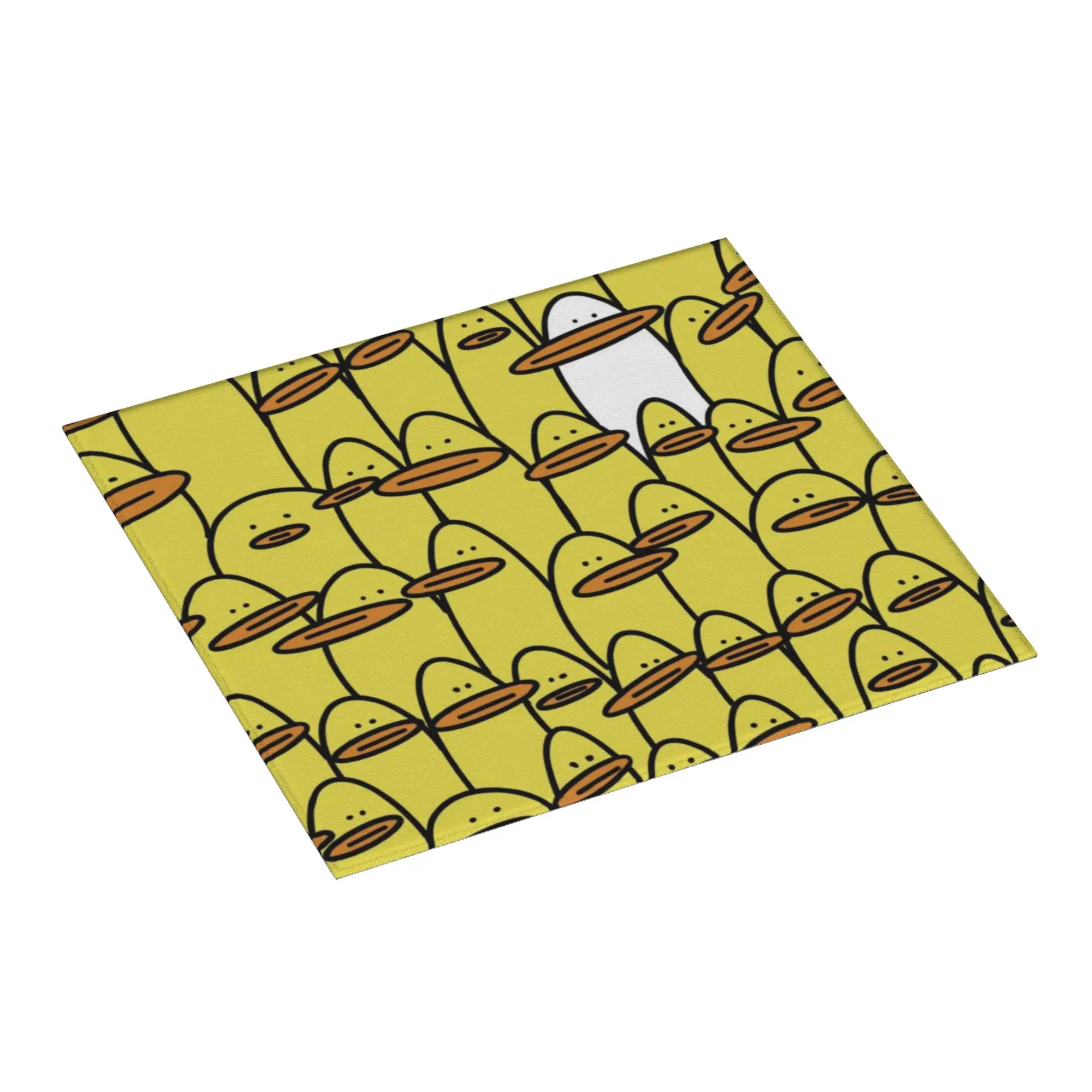 Yellow Classic Rubber Duck Gothic Non Slip Kitchen Counter Protector Mat Barware Tableware Reusable Drying Mat For Kitchen