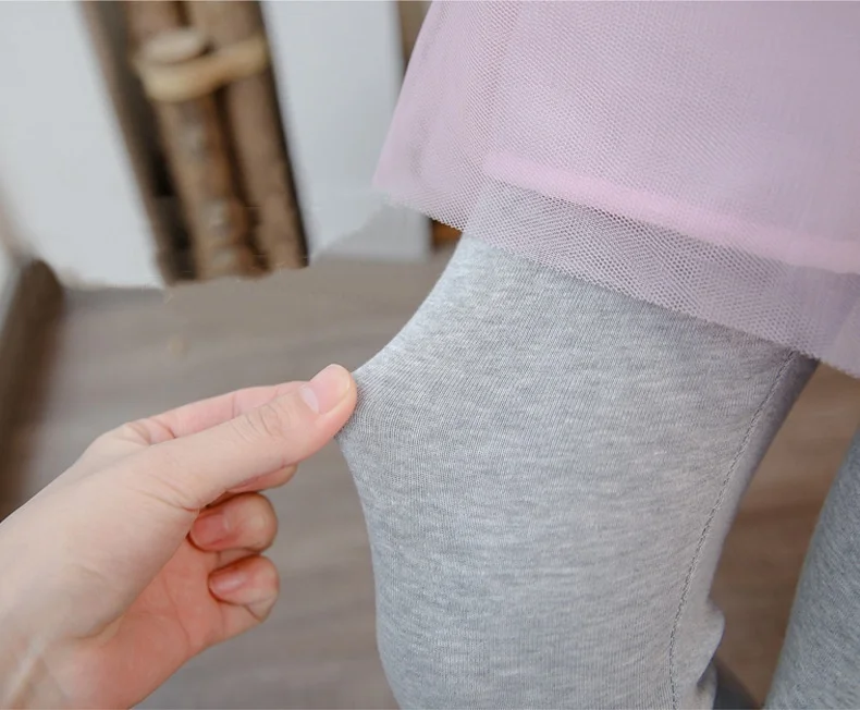 Neue Leggings für Mädchen, schlichte Hosen für Mädchen, lässige, elastische Hosen für Babys, schmale Hosen für Kinder, zum Tragen über anderen Kleidungsstücken, für Frühling und Herbst. – Detail 6
