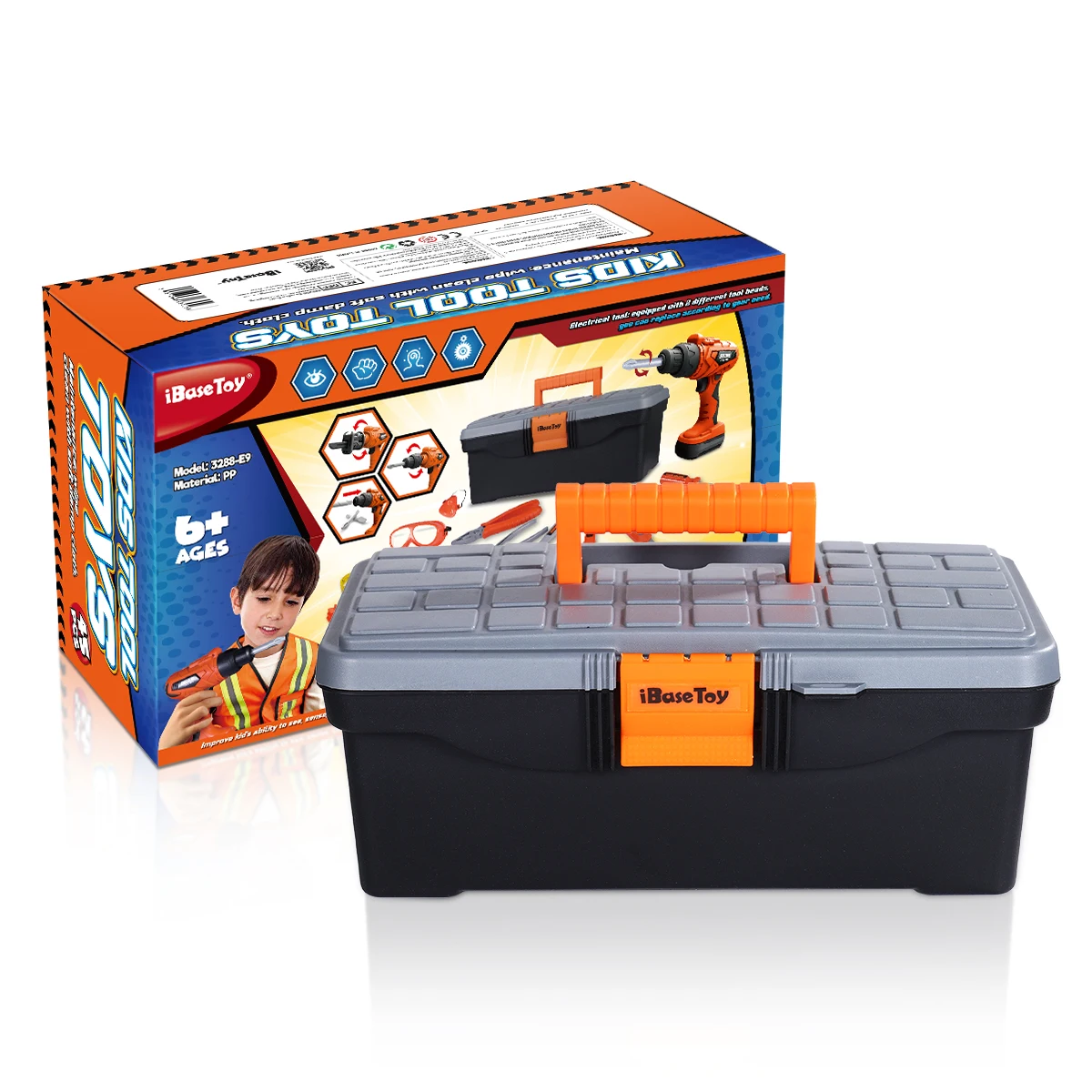 

45pcs Children Toolbox Kids Pretend Playset Realistic Repair Tools Toy Set Hand Eye Coordination Educational Gift Box Storage