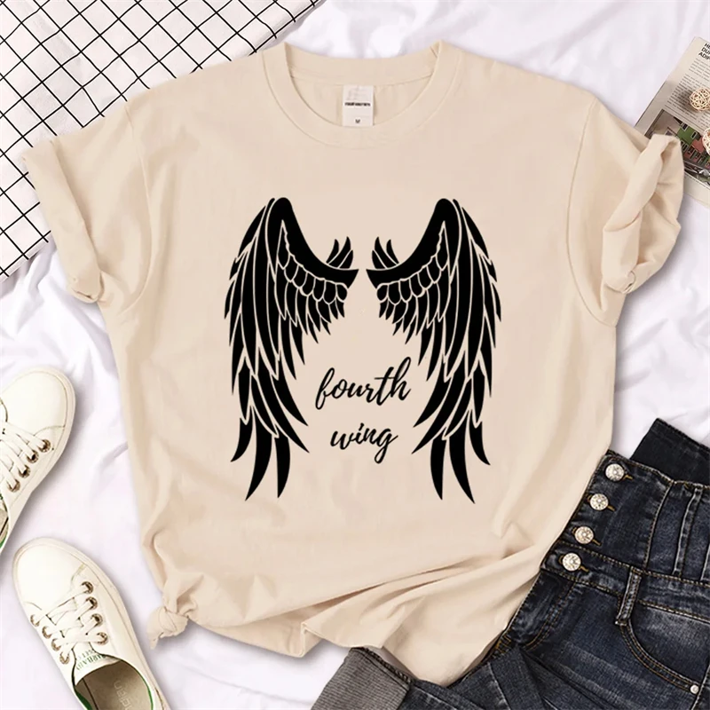 T-shirt graphique Fourth Wing pour femme, streetwear, vêtements d'anime japonais, 600