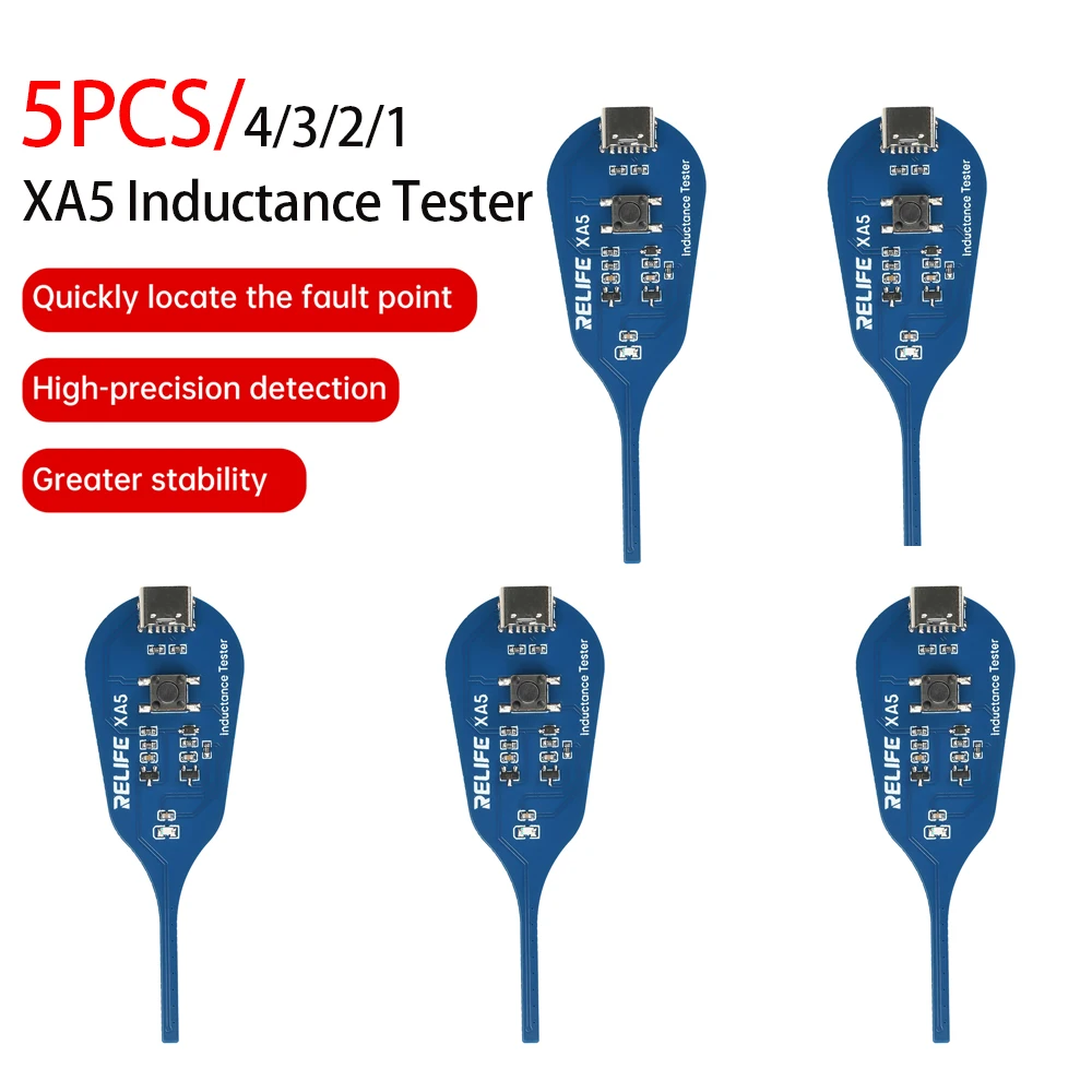 1-5pcs XA5 Type-C Inductance Tester Electromagnetic Non-Contact Fault Detection for Phones Motherboard Repair Diagnostics Tool