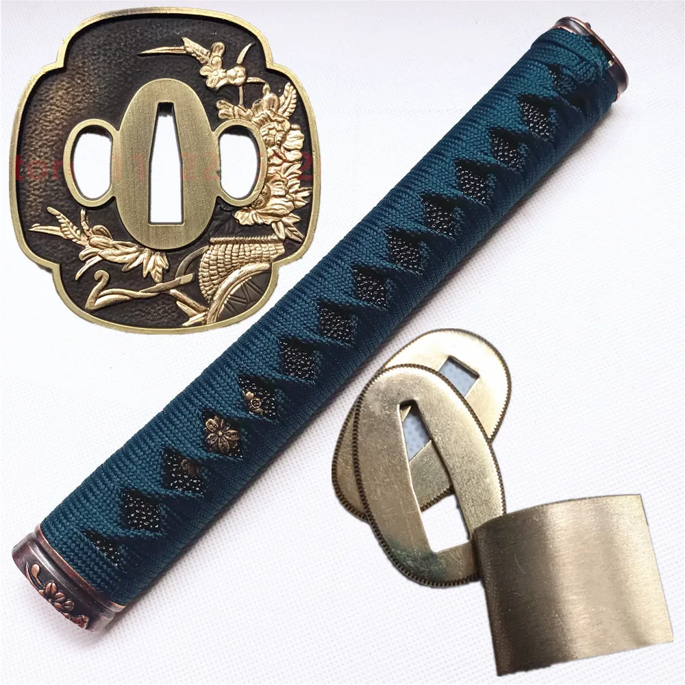 Exquisite Tsuka Hilt Handle Alloy Guard Handguard Tsuba Brass Seppa Habaki For Real Japanese Japan Samurai Katana Sword FIttings