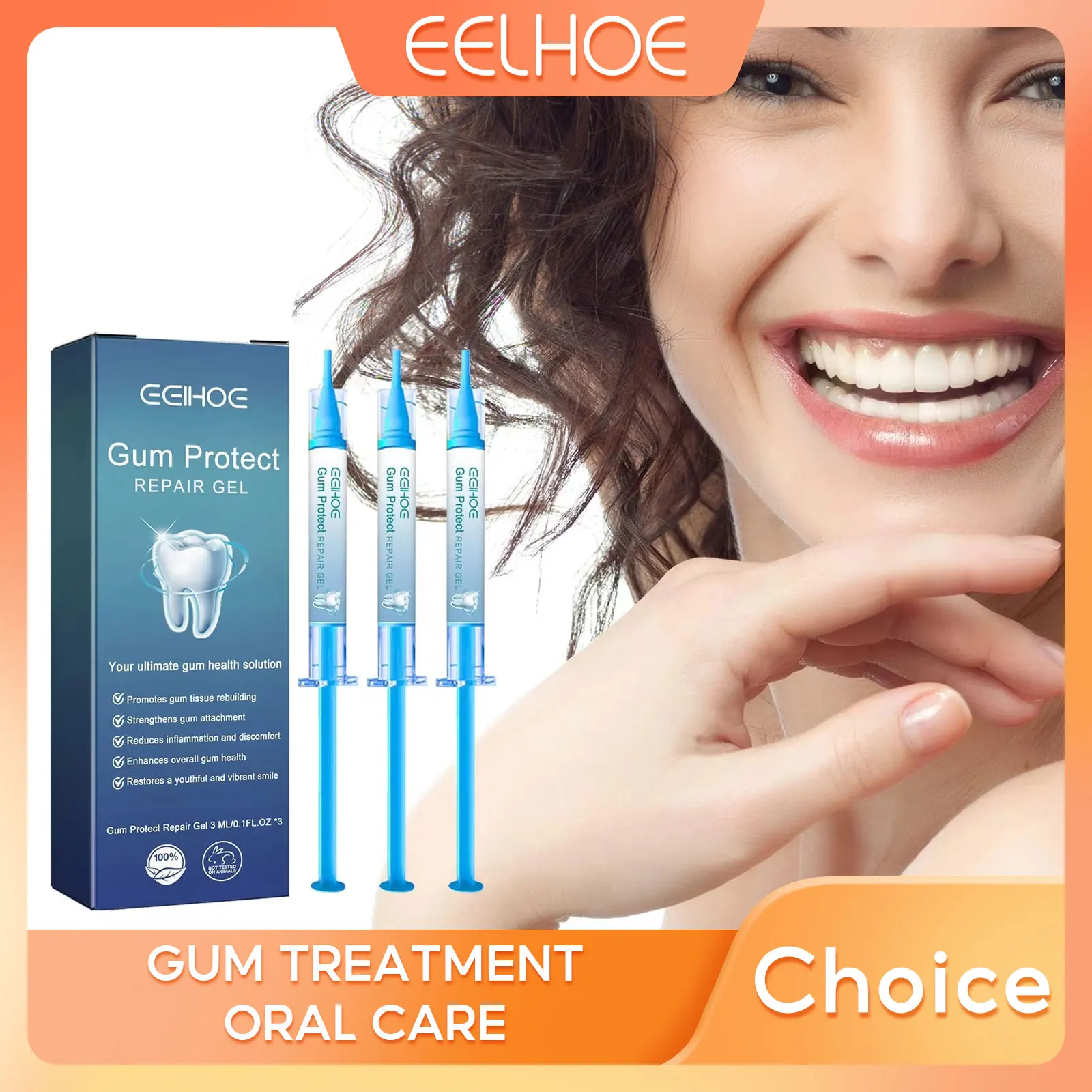 EELHOE Gum Therapy Gel Gum Repair Treatment Remove Plaque Stains Serum Teeth Whitening Gel Fresh Breath Oral Care Essence 3pcs