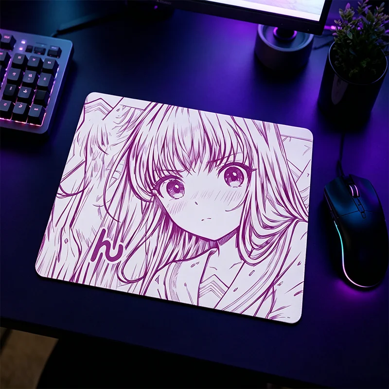 Pink Manga Grumpy Girl Pattern - Pc Gaming Pink review and price