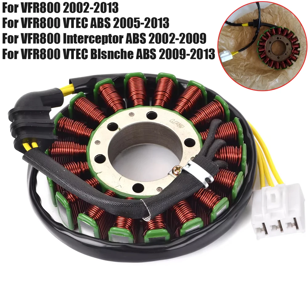 

Generator Stator Coil For Honda VFR 800 Interceptor ABS VTEC Blsnche ABS 31120-MCW-D01 31120-MCW-D02 31120-MCW-D03 / VFR800