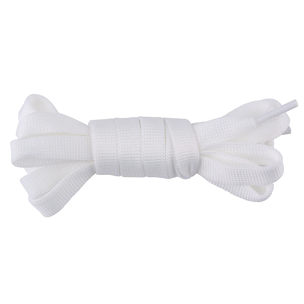 1 Pair Classic Black/White Shoelaces Soft Polyester Shoe laces for Sneakers Shoelaces replacement for sport Shoelaces 100cm