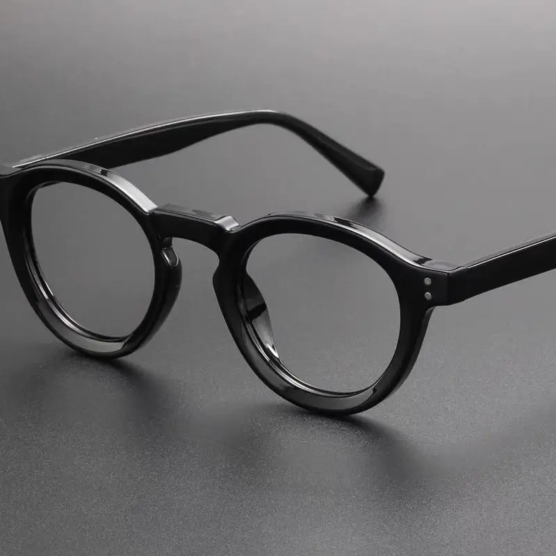 Thick Square Myopia Eyewear Anti Blue Light Computer Glasses Men‘s Retro TR Trendy Optical Prescription Customize Eyeglasses