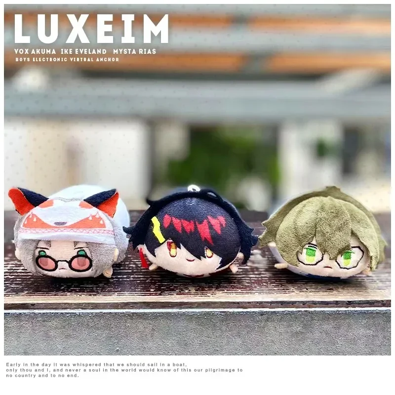 Game Anime Luxiem Vox akuma Ike Eveland Mysta Rias Cosplay Cute Papa Dango Pendant Keychain Decor Xmas Gift