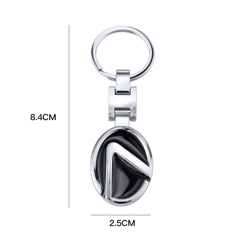 1Pcs Metal Car Keychain Pendant Key Ring Accessories For Lexus LS LC RZ IS250 ES300 GS350 CT200h GX460 LX570 RX500h NX300 IS300