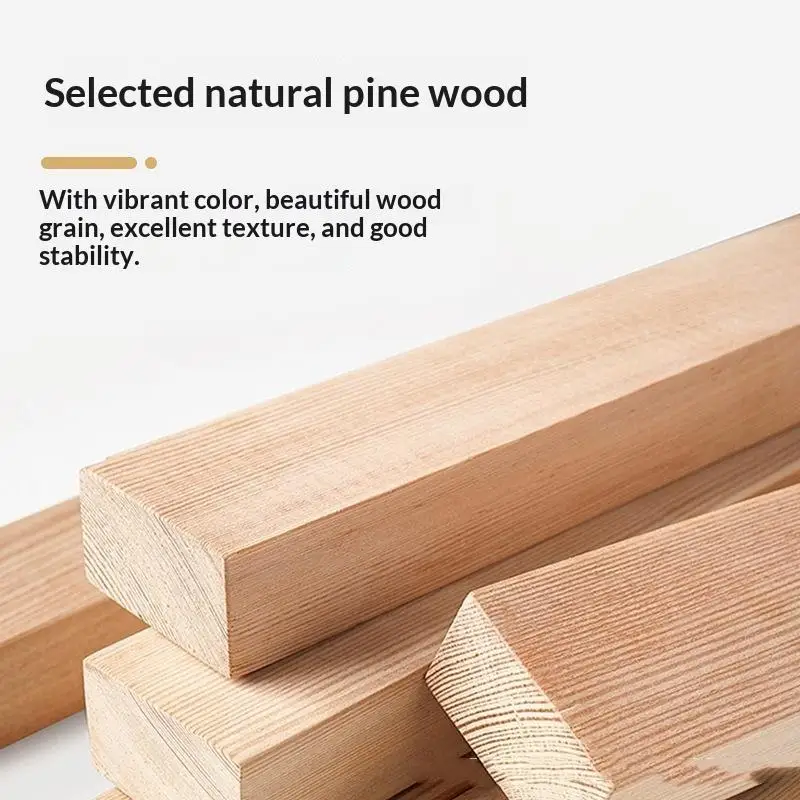Natural Solid Pine Wood 4 Tier Display Shelf Stable Structure Smooth Surface For Figurines Succulents Desktop Decor