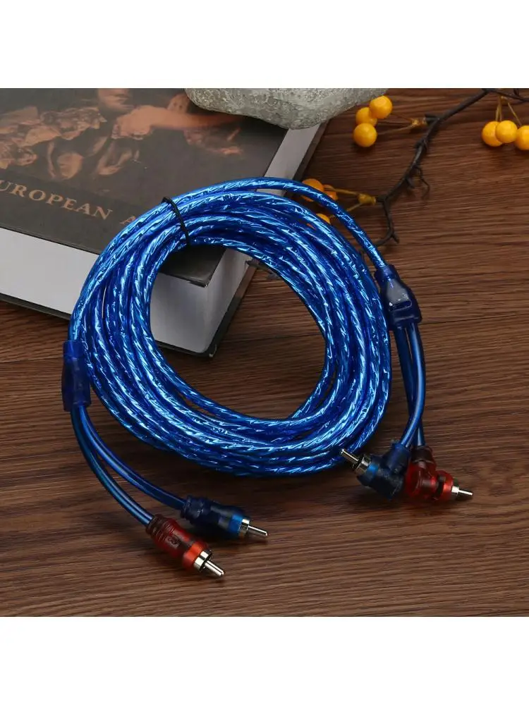 Câble amplificateur Audio de voiture pour système Hi-Fi stéréo numérique Home cinéma, câble Audio 2 prises RCA à 2 prises RCA