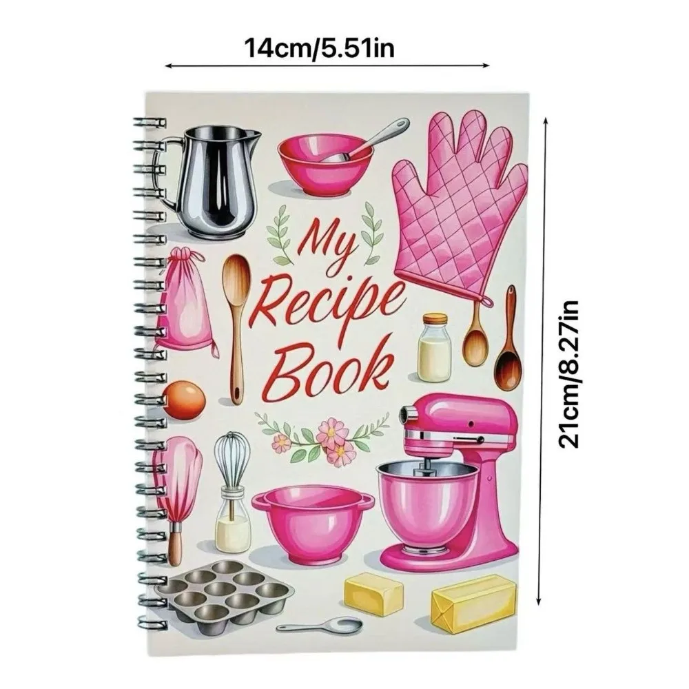 New Cartoon Recipe Notebook Blank Spiral Hardcover My Recipe Book Meal Planner Fun Recipes Logbook