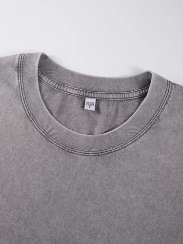 Imagen 2 del producto Camiseta lavada con patrón de la evolución de gatos para mujer, camisetas transpirables de verano con cuello redondo, camisetas suaves holgadas de algodón de manga corta