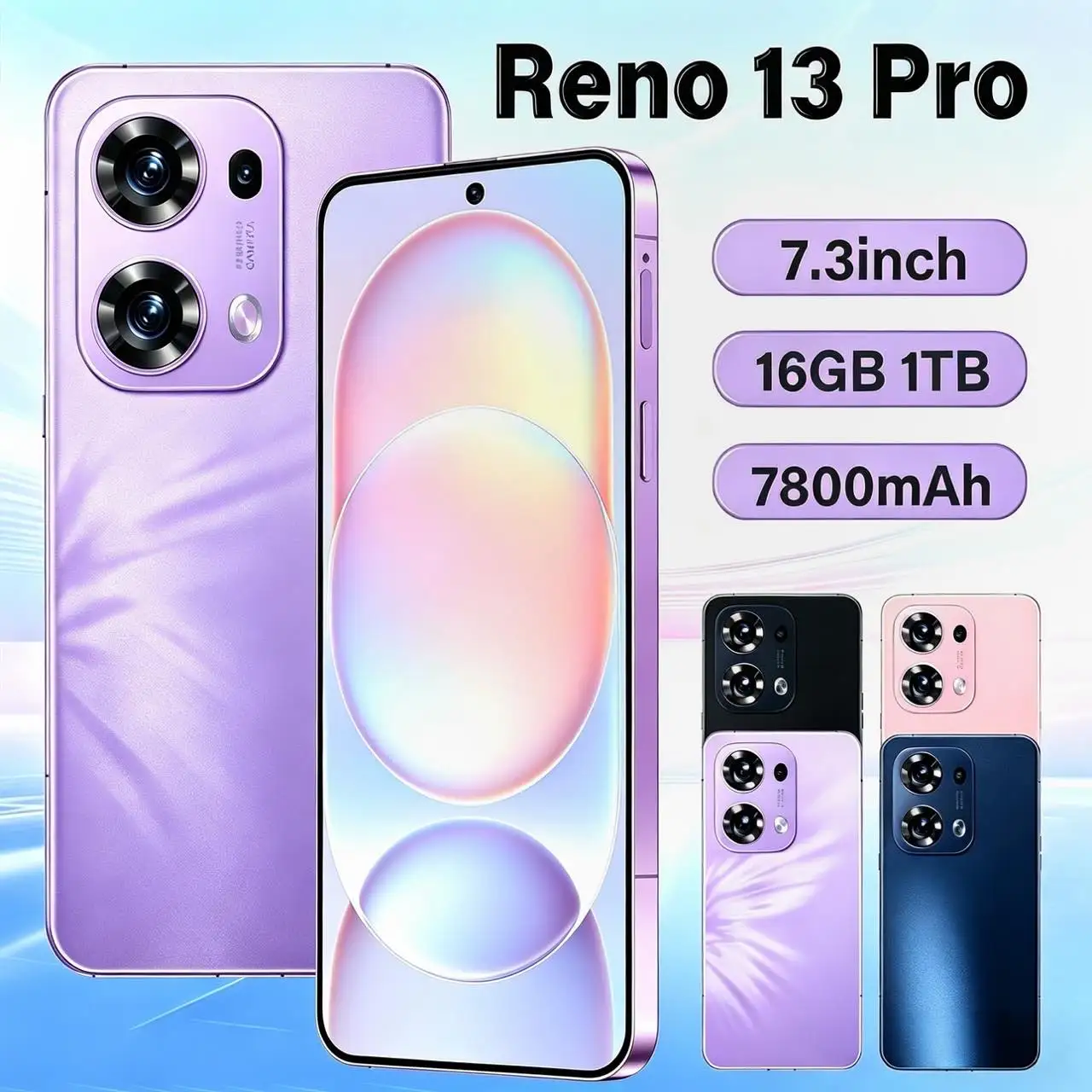 

Новый ХИТ продаж 2026: Силиконовый чехол для Reno 13 Pro 7.3 дюйма, высококачественный противоударный чехол-накладка для смартфона