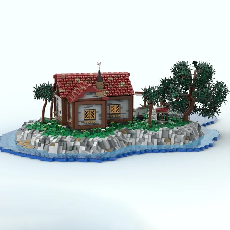 City Street View Moc Building Blocks Modular Greenhaven Island Bricks Model DIY Assembly Construction Toy Holiday Birthday Gifts