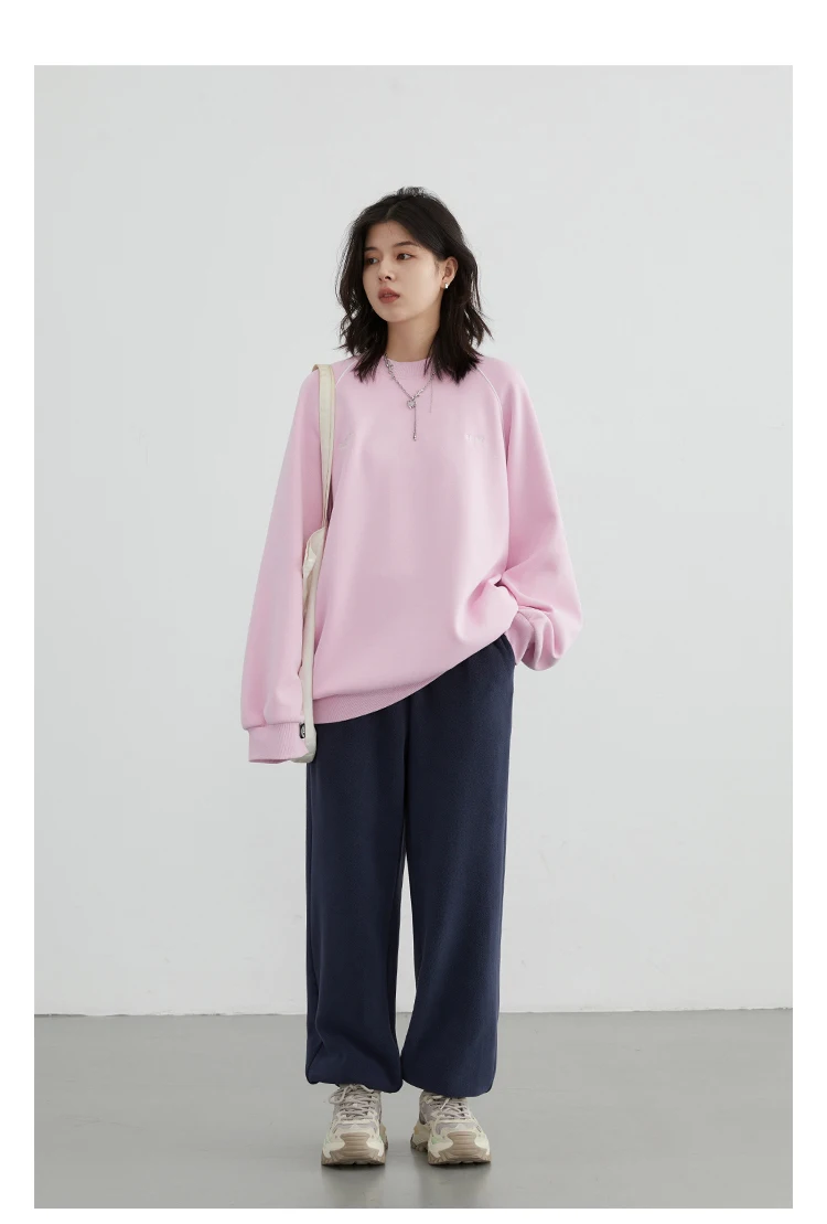 CHIC VEN Women's Pant Loose Casual New High Waist Fleece Pant Thick Plush Warm Female Sports Trousers Autumn Winter 2023