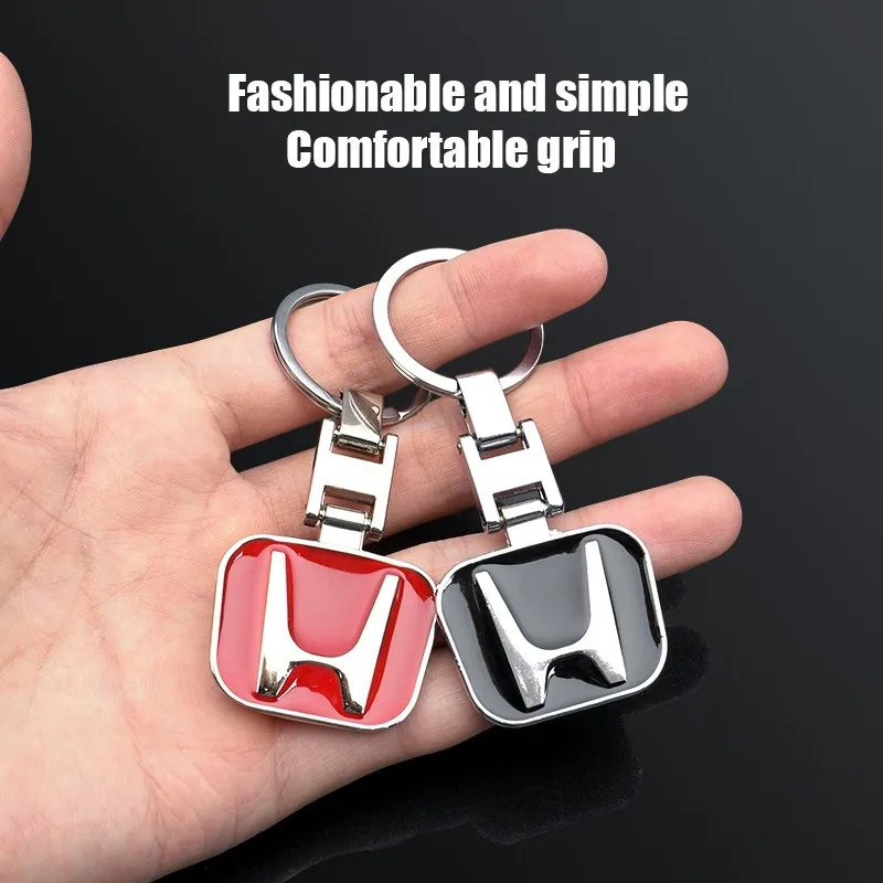 1 قطعة شعار السيارة المفاتيح حلقة رئيسية معدنية اكسسوارات لهوندا سيفيك أكورد جاز صالح CRV أوديسي مدينة الطيار Vezel Prelude Insig
