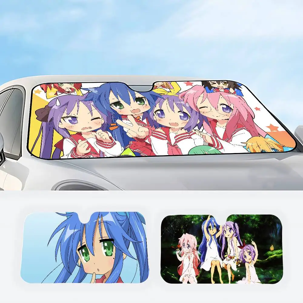 

Lucky Star Kawaii Izumi Car SunShade Car Sunshade Covers Cover Universal Windscreen Folding Visor