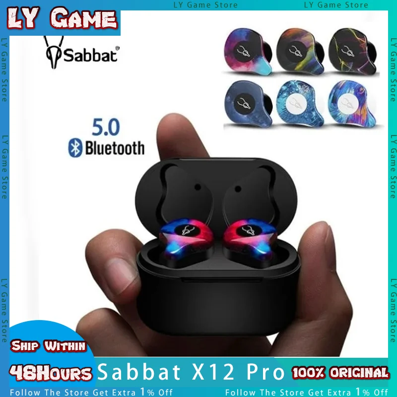 Sabbat X12 Pro Bluetooth 5.0 TWS Mini Invisible Earphone Wireless IPX5 Sport Earbuds Earphone With Charging Box 750mAh Customize