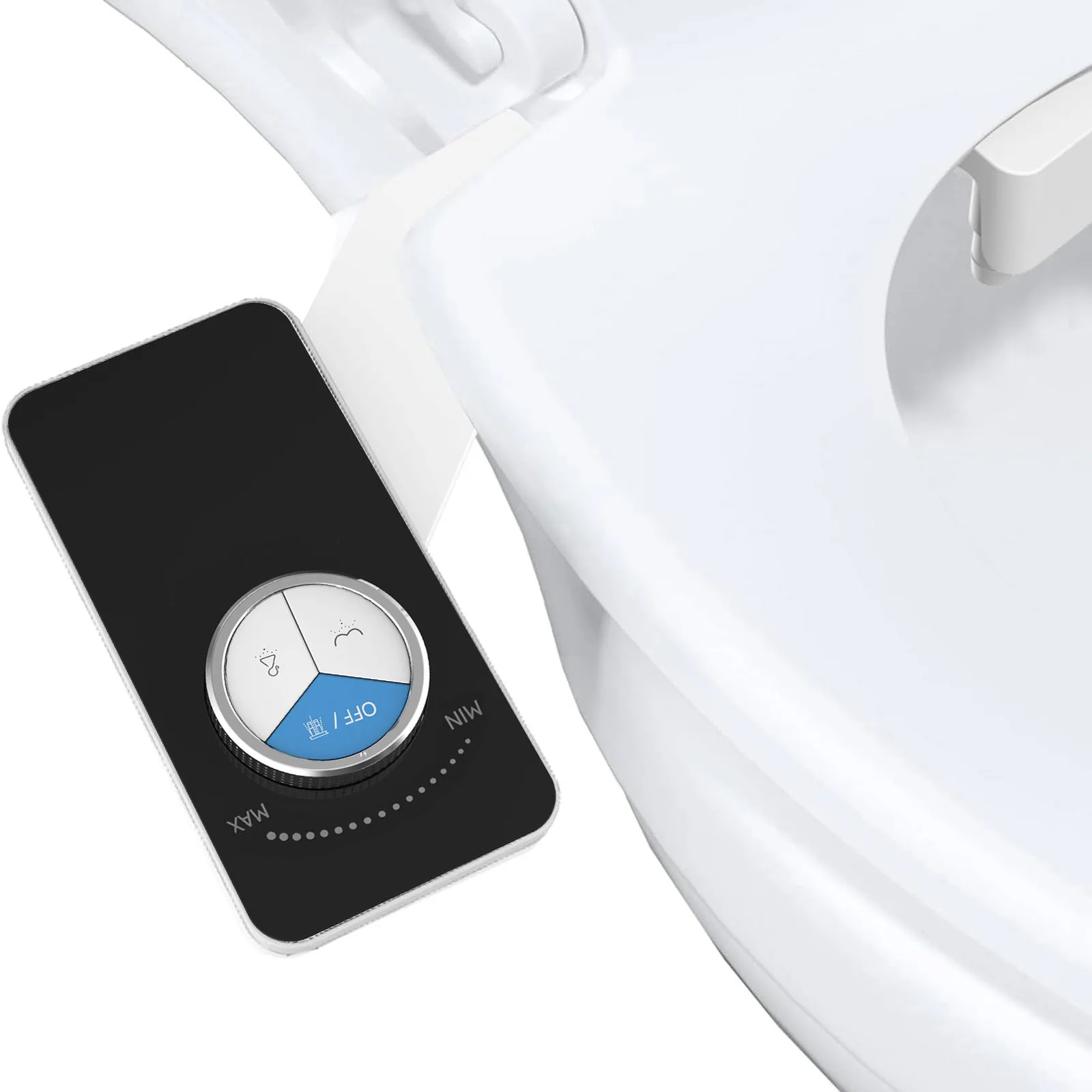 Atalawa Toilet Seat Bidet Attachment Ultra-Slim Double Nozzle Adjustable Water Pressure Non-Electric Ass Sprayer