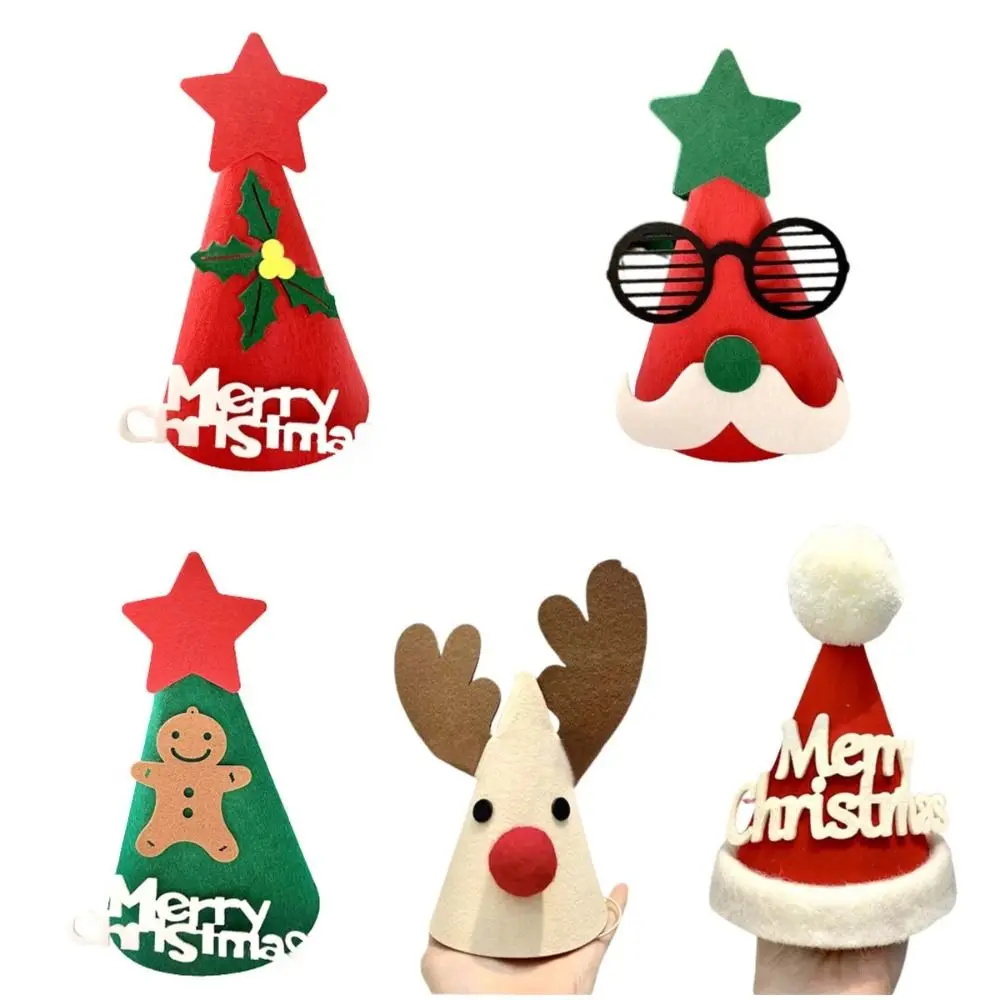 Festive Supplies Santa Claus Merry Christmas Hat Cartoon Felt Santa Claus Hat Christmas Animal Party Hat Children/Adult