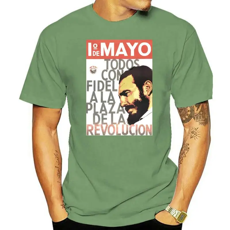 Summer 2023 100% Cotton Printed Pure Cotton Men'S T Shirt Fidel Castro Revolution Cuba Kuba Havanna 1965 1. May Poster t shirt