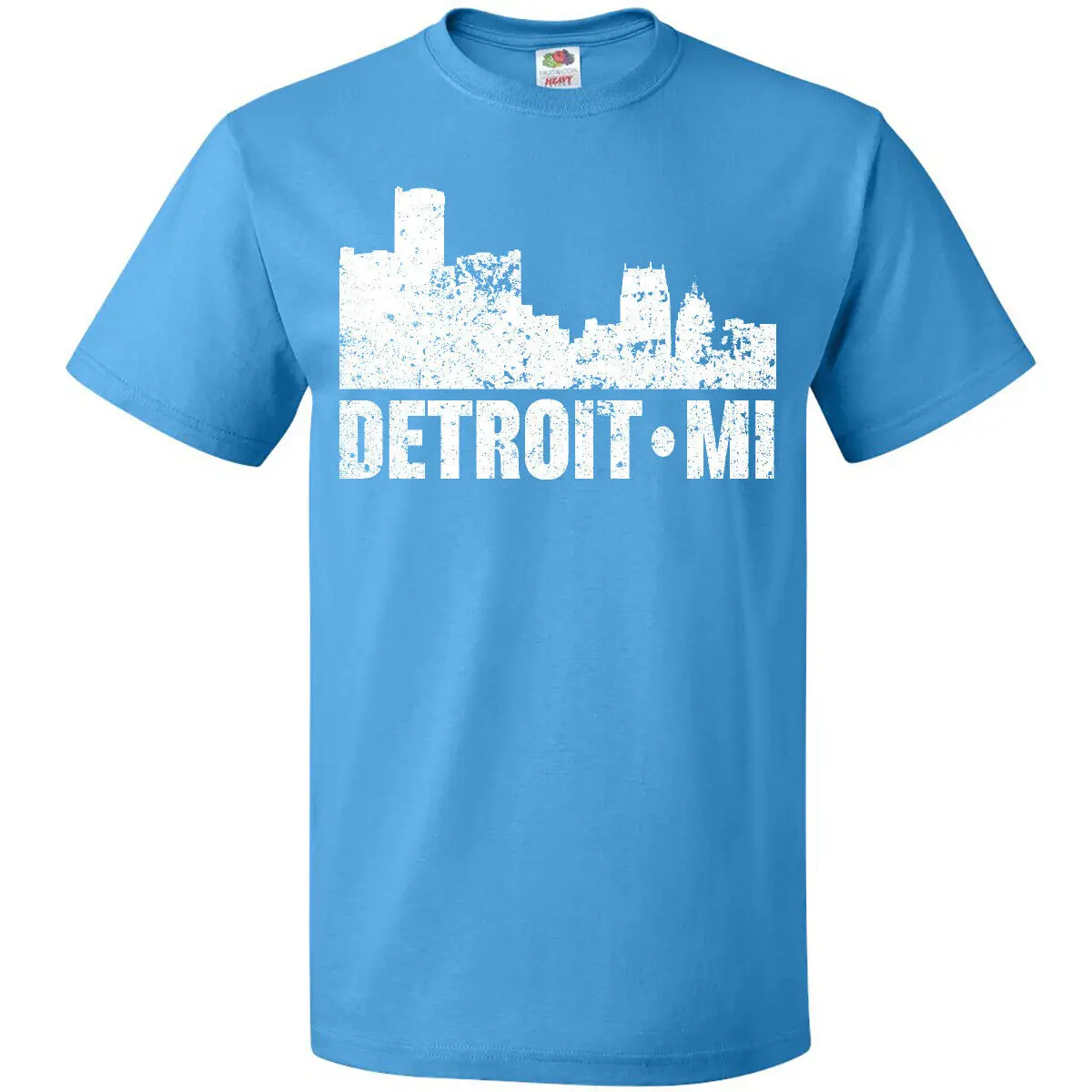 Inktastic Detroit Skyline Grunge T-Shirt Skylines  Silhouette Novelty