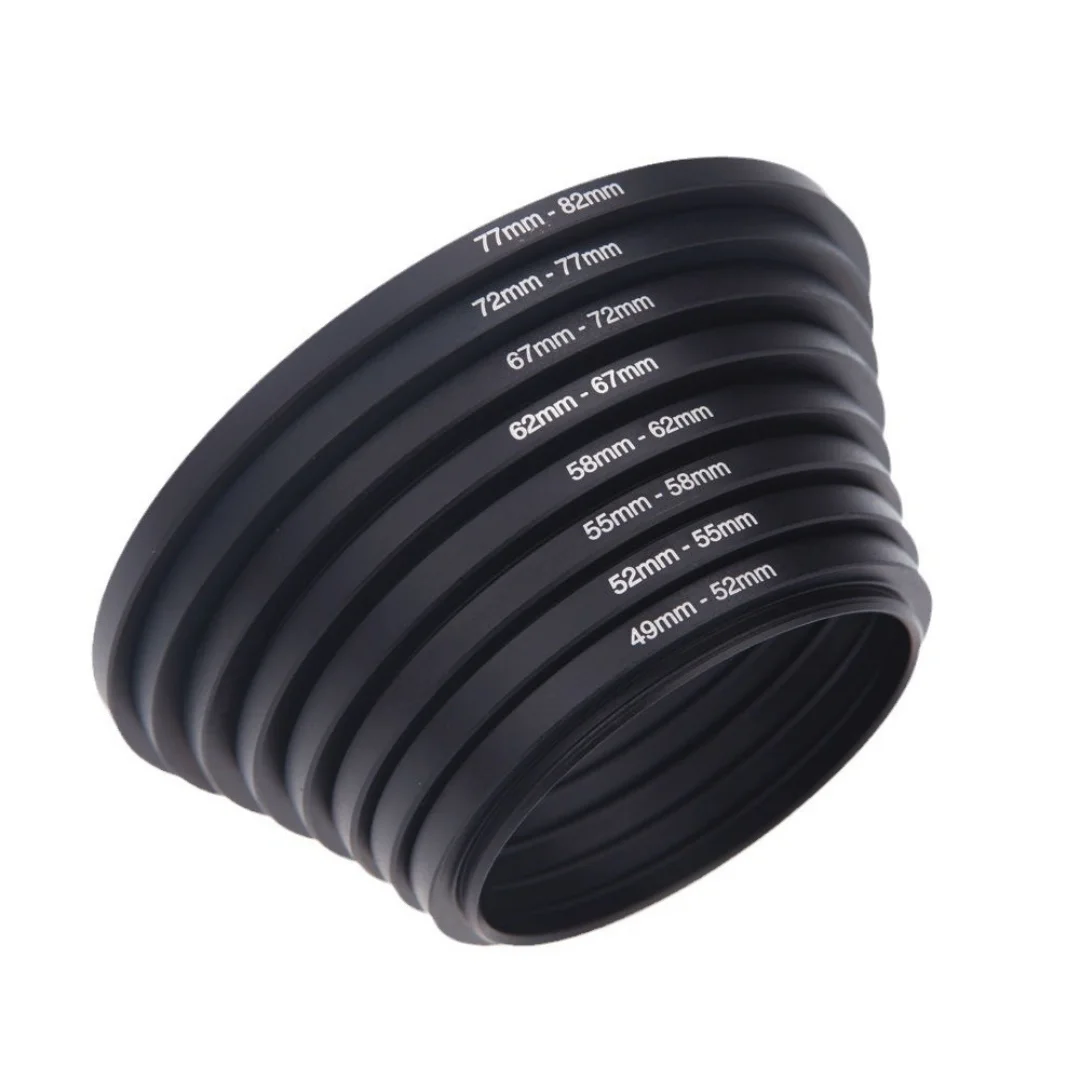 48mm-49mm Lens Filter Adapter Male to Female Aluminum Alloy Material 25-37, 49-48, 55-48, 29.5-37, 42-48, 67-82, 82-86, 39-62mm