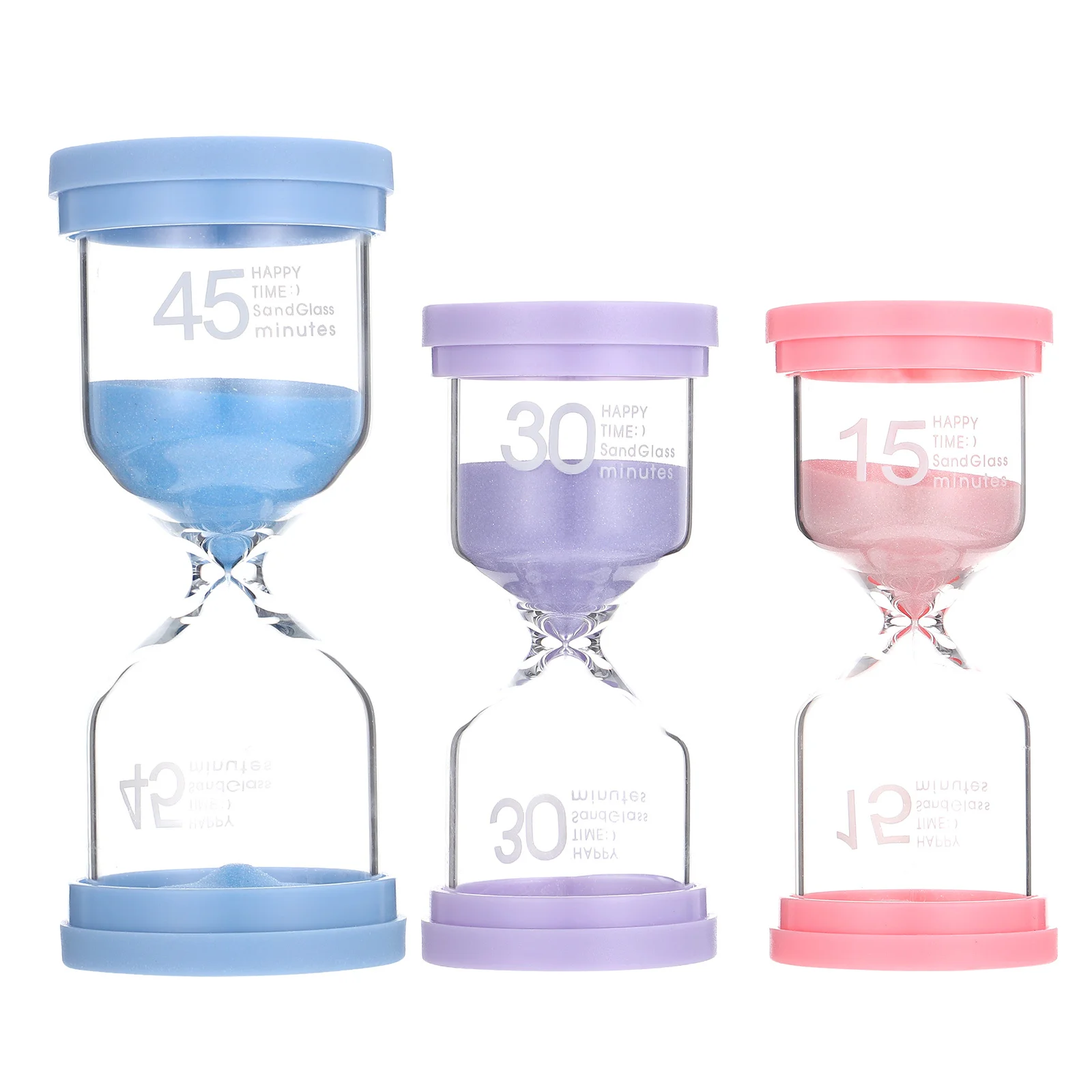 

3pcs Delicate Hourglass Timer Decorative Household Sand Timer Gift Accessory Multi-Function Present Supply Reusable