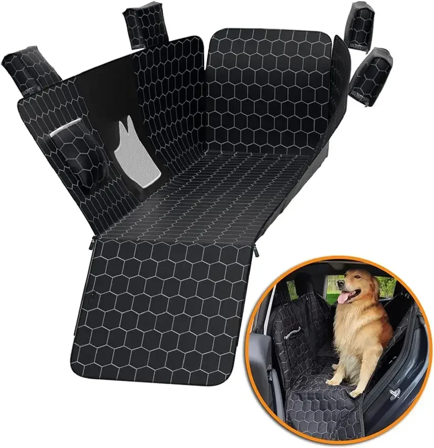 

Dog Seat Covers for Back Seat, Pet Liner for Tesla Model 3, 100% Waterproof Backseat Dog Cover Protector Heavy-Duty