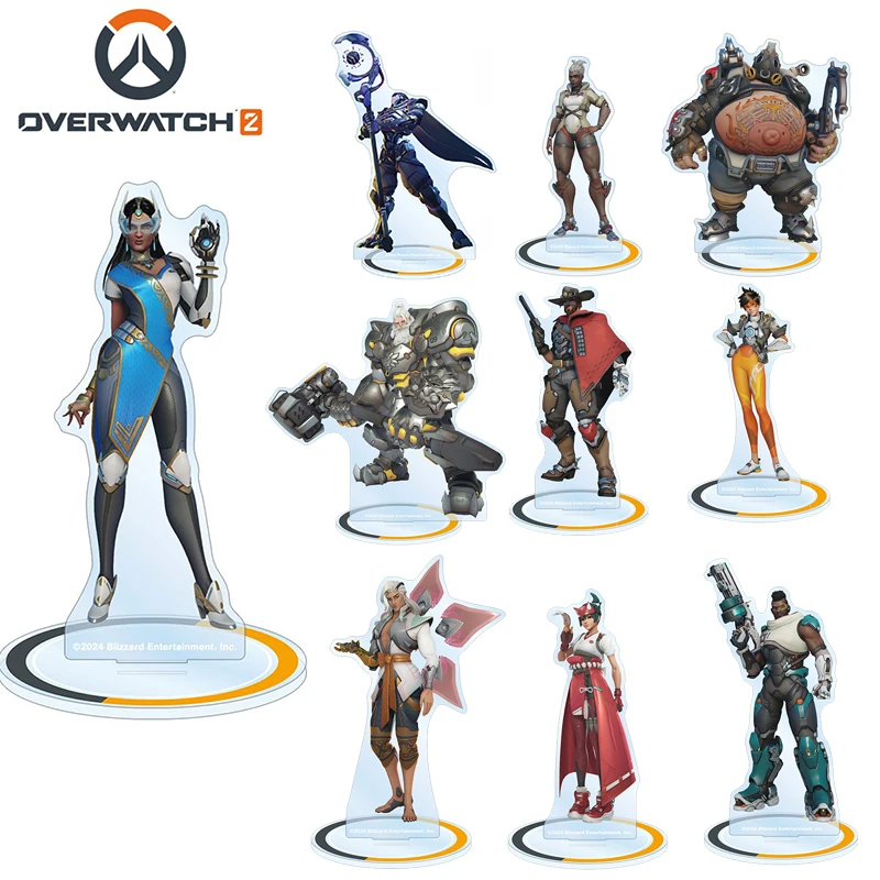 Juego Overwatch 2 soporte acrílico funciones de personajes adorno de escritorio juguete de Anime accesorios de Cosplay buena colección regalos 15cm