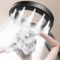New Design Circle High Pressure Shower Head Portable Bathroom Boosting Shower Head for Travel Water Saving Bathroom Accessories